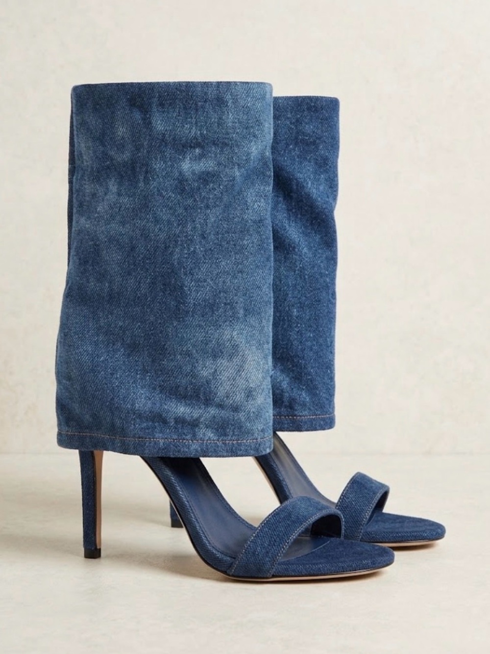 NWT! NINE WEST Blue Denim Dress Booties
